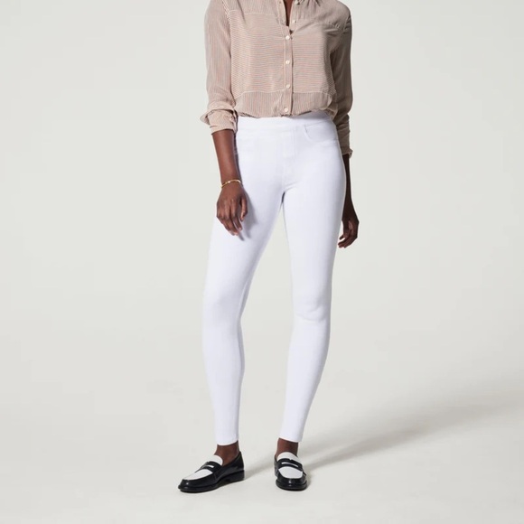 Women’s SPANX white jean-ish ankle leggings- Size Small Petite - Picture 1 of 10